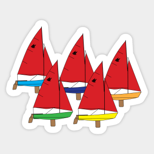 Mirror Dinghy Sailboats Racing Sticker